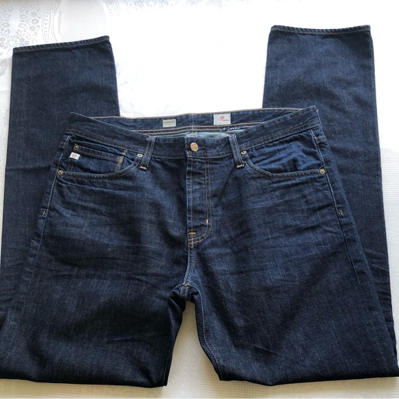 AG Adriano Goldschmied GRADUATE Tailored-Leg Dark Blue Jeans Men’s Size 36R - Picture 14 of 16
